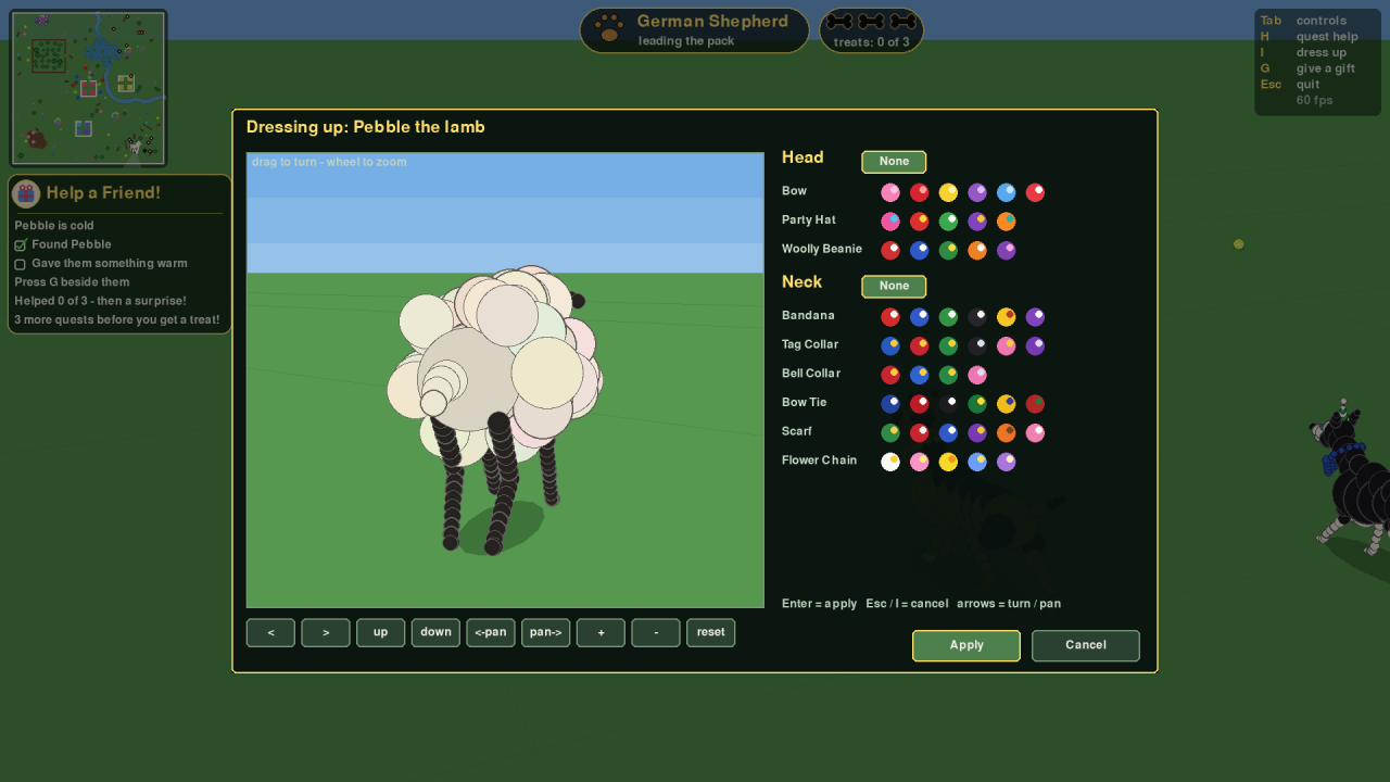 The dressing room for a lamb