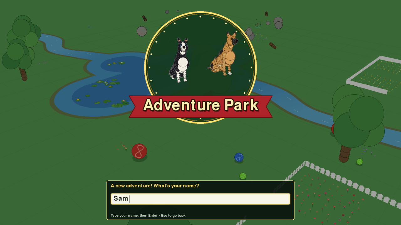 The New Adventure name box