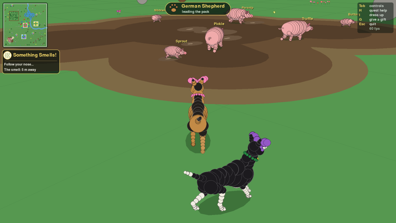 Following a smell to the pigs' mud wallow