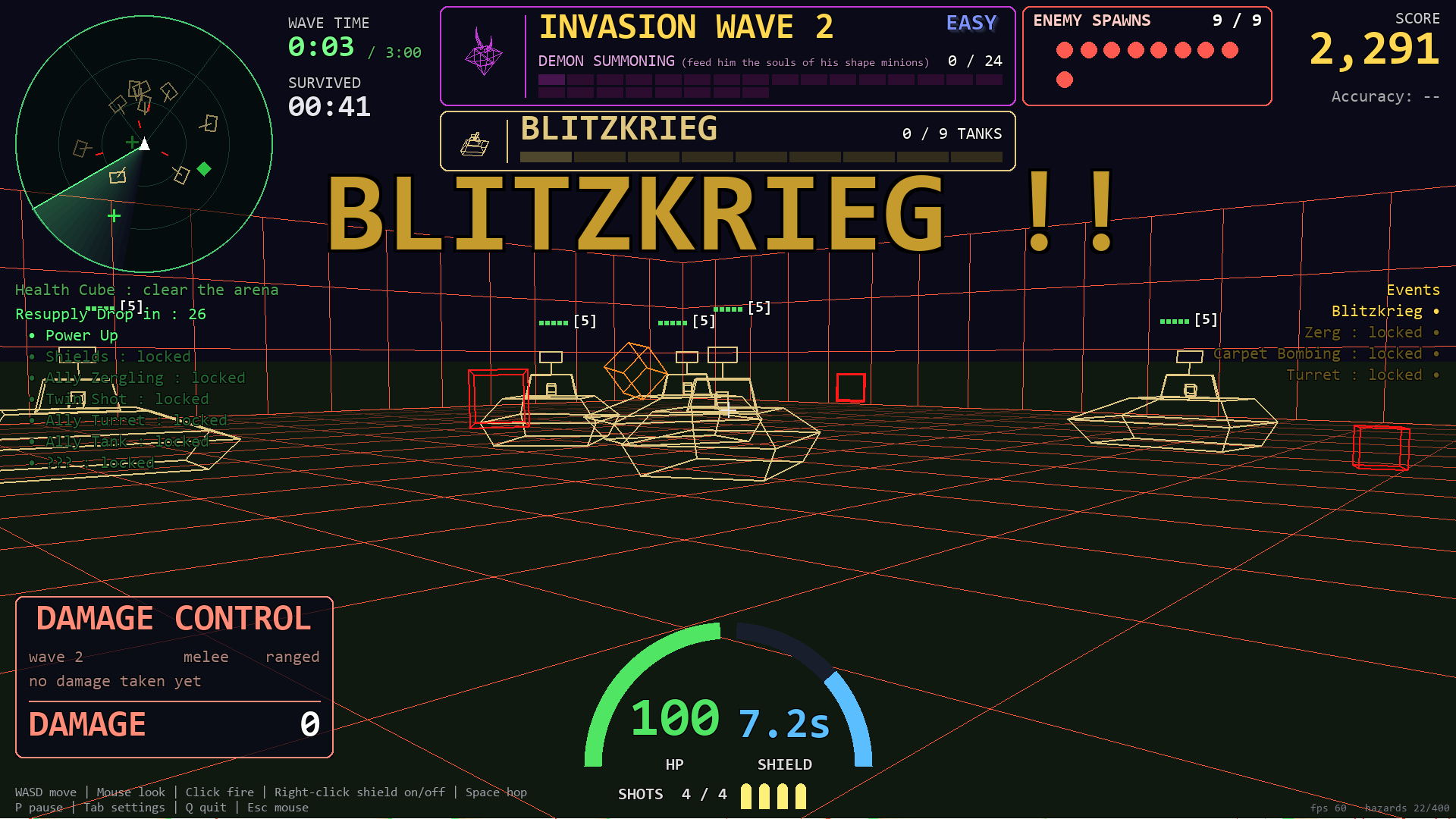 A Blitzkrieg: tanks rolling in