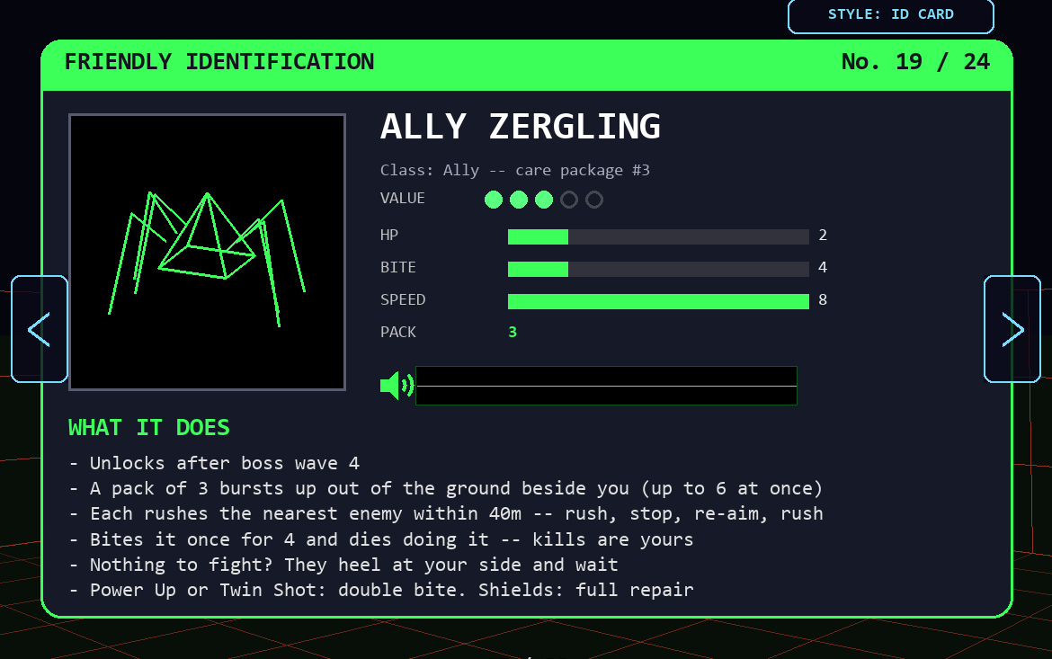 Ally Zergling card