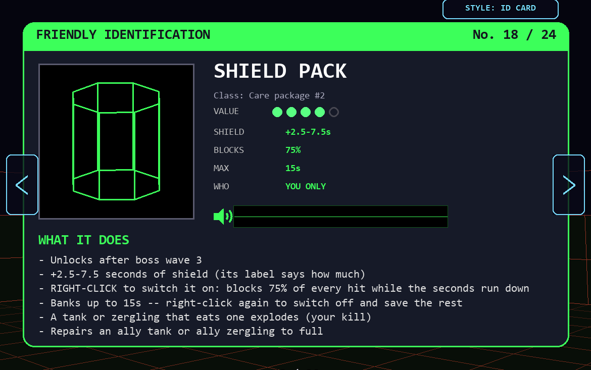 Shield pack